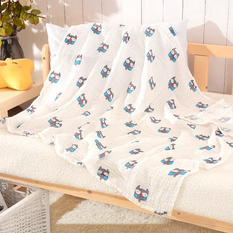 23 2pcs/set Newborn Baby Blanket Cotton Bamboo Blanket Cartoon Patterns Multi-use Infant Towel Baby Muslin Swaddle Wrap - Цвет: 23