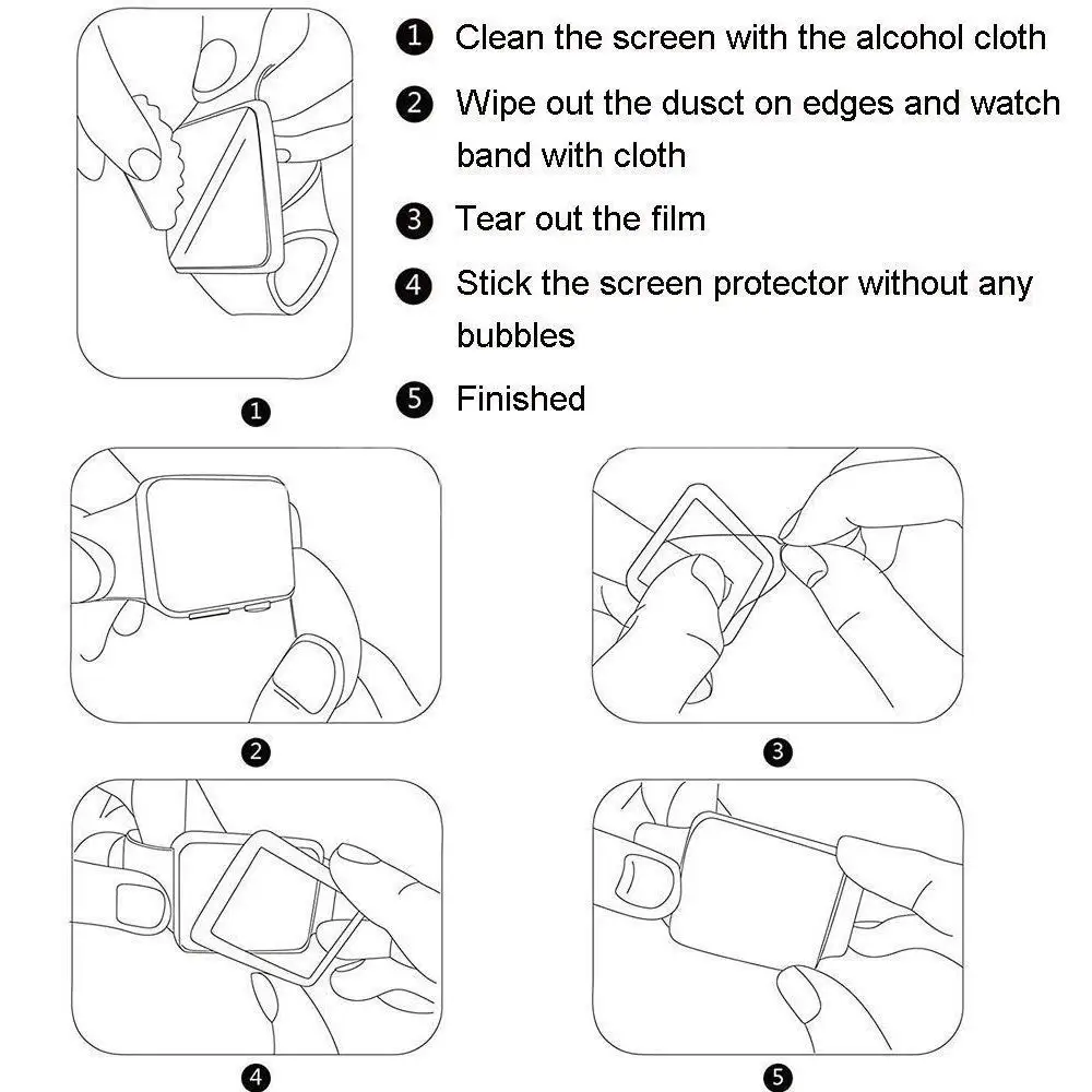 

Full Screen Coverage Soft Film Cover Edge Flexible Film for Apple watch 44/40mm 42/38mm Protector For iwatch series 6 SE 5 4 2 1