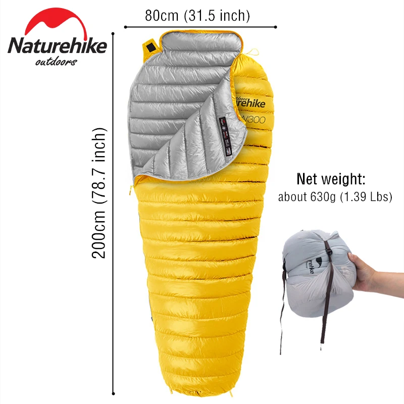naturehike cw300 спальный мешок пуховой спальник зимний для спальника спальные мешки