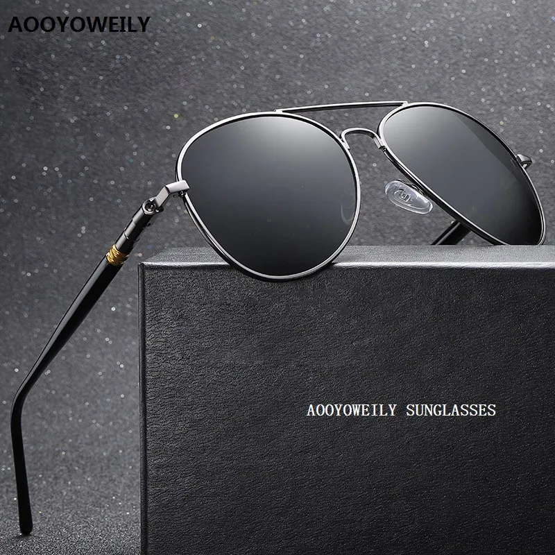 Gafas de lujo, polarizadas, ideal conducción, marca de diseñador, estilo vintage aviador, color negro. UV400.