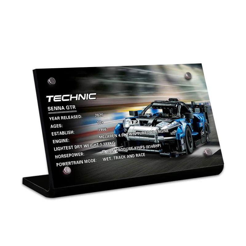 

Creative Acrylic Display Stand Brand for 42123 Senna GTR Car Building Blocks Decor Home Bricks Collection Gift children Toys