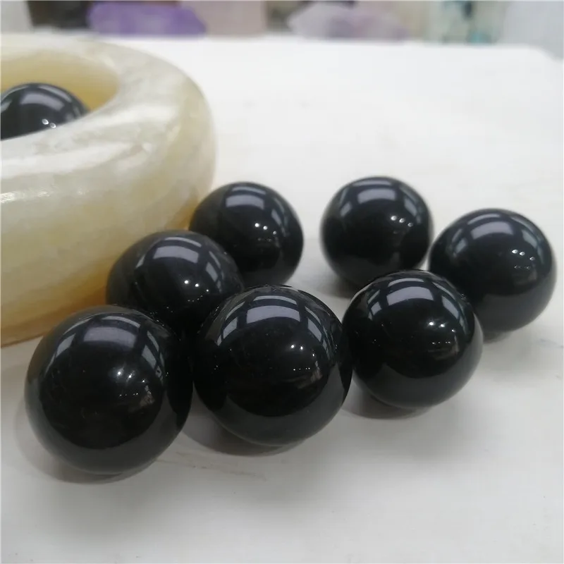 Natural Black obsidian healing Reiki ball crystal sphere for decoration | Дом и сад