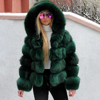 winter fashion women natural fox fur jacket with hood 2021 new whole skin fox fur coat genuine leather luxury fur overcoats warm