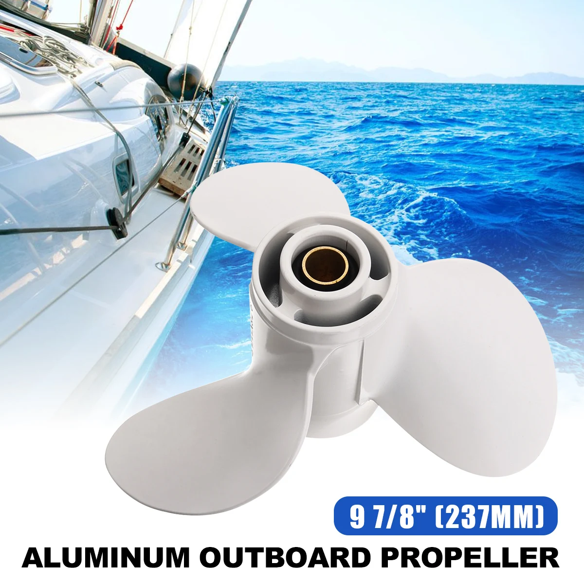 Лодочный подвесной пропеллер 664-45947-01-EL 9 7/8x11 1/4 из алюминия для Yamaha 20-30HP Белый R
