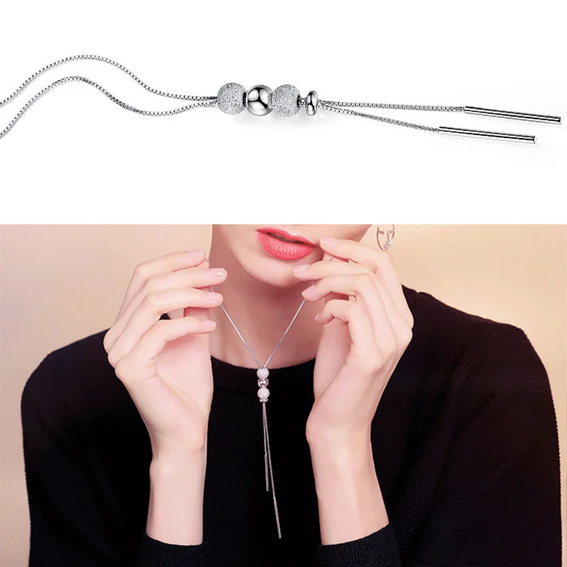 Женская Длинная цепочка с подвеской-кисточкой |