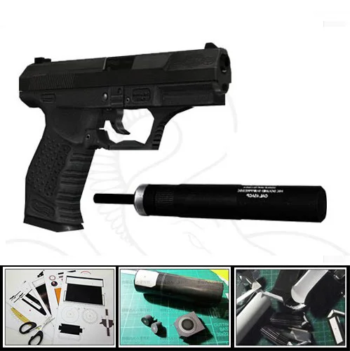 Пистолет P99 пистолет 007 Firearm 1:1 ручная работа 3D бумажная модель игрушки|paper model toy|paper