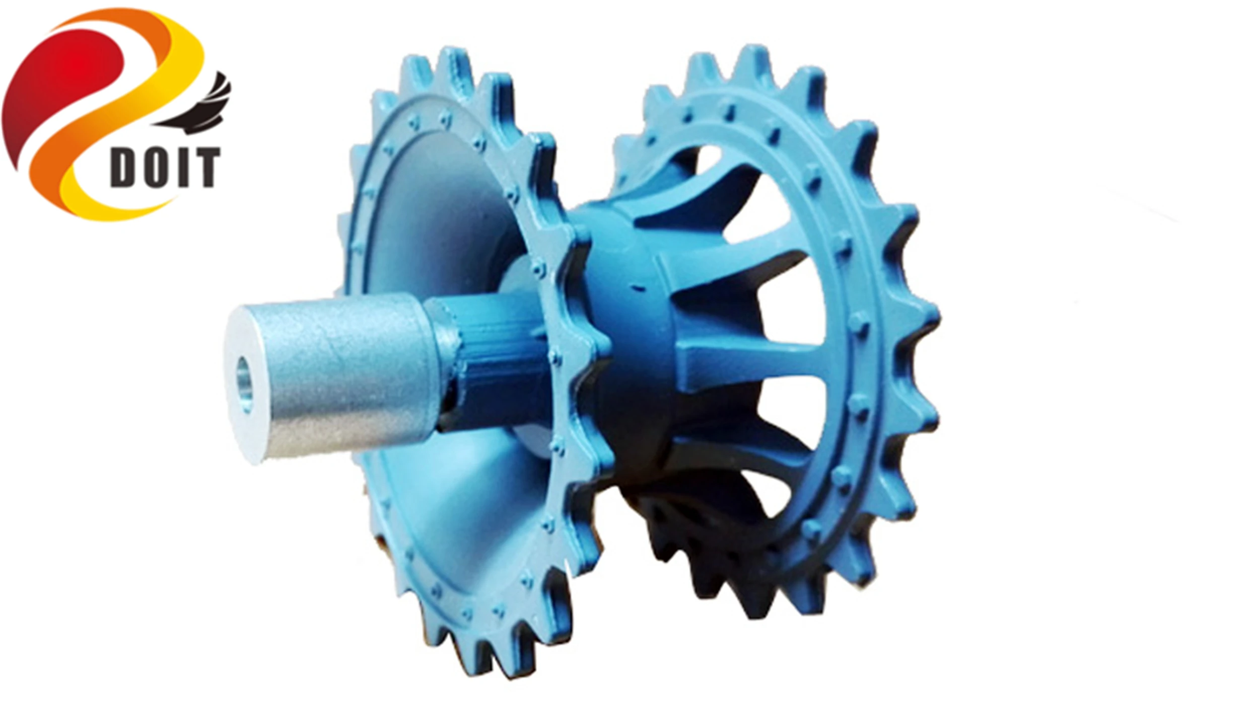 Пластиковое амортизирующее приводное колесо SZDOIT с металлической муфтой 4/5/6 мм