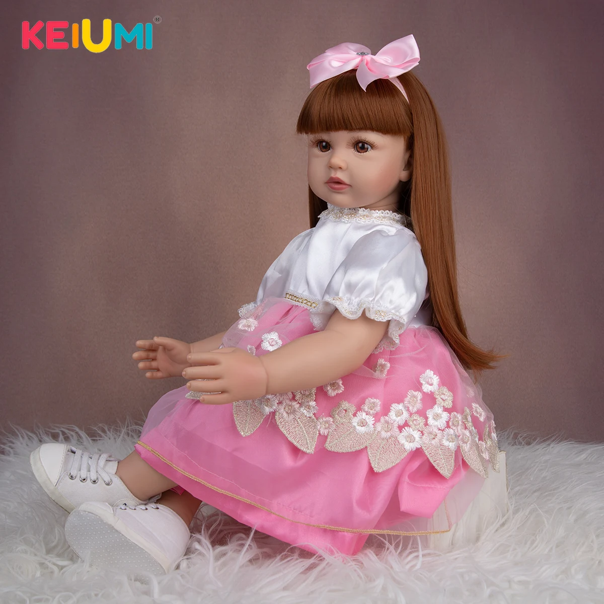 

60 CM Super Soft Cloth Body Baby Girl Toddler Dolls Children Toys Lifelike Princess Reborn Boneca Dolls For Kids Birthday Gifts