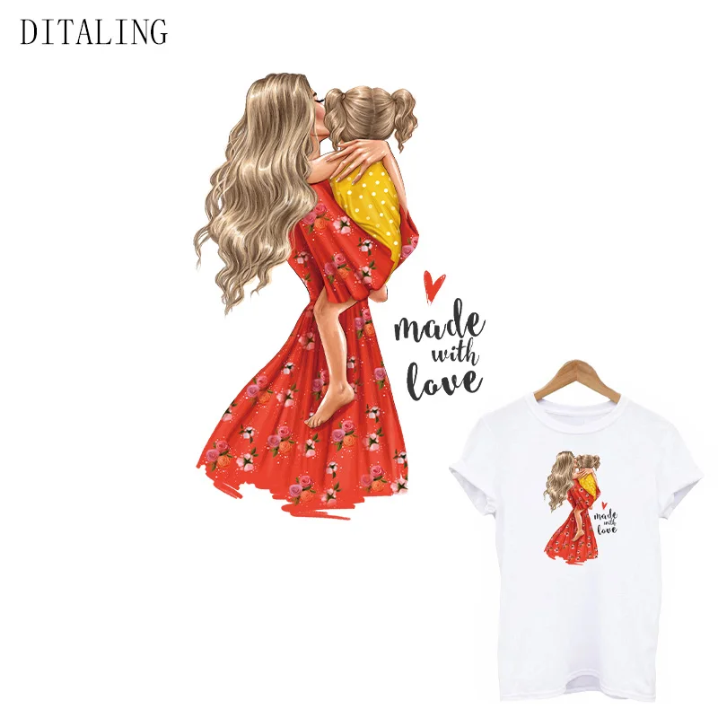 Нашивка сделай сам для мам и девочек наклейка на футболку родителей детей