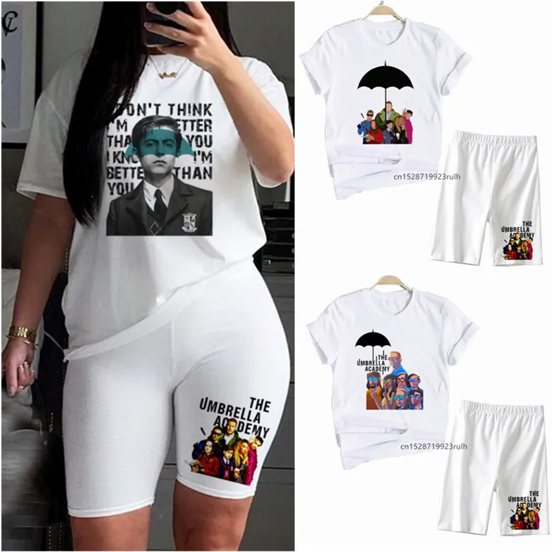 Женский комплект из двух предметов с принтом Зонт Академия ча Диего Ваня Лютера