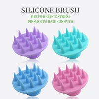 pure silicone shampoo brush scalp cleaning brush spa weight loss massage brush scalp care tool bathroom special shampoo comb