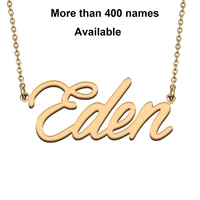 cursive initial letters name necklace for eden birthday party christmas new year graduation wedding valentine day gift