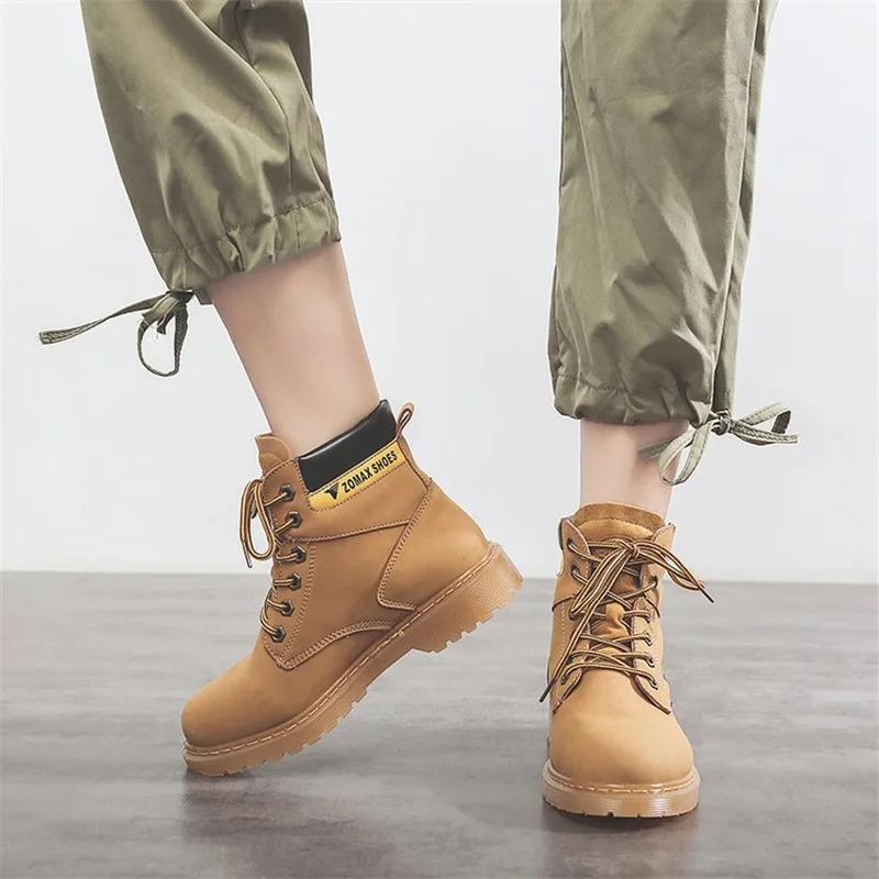 

2020 New Spring Autumn Men High Quality sneaker Leather Boots Fashion wild Men's Boots Outdoor sports skid Shoes Ankle Boots