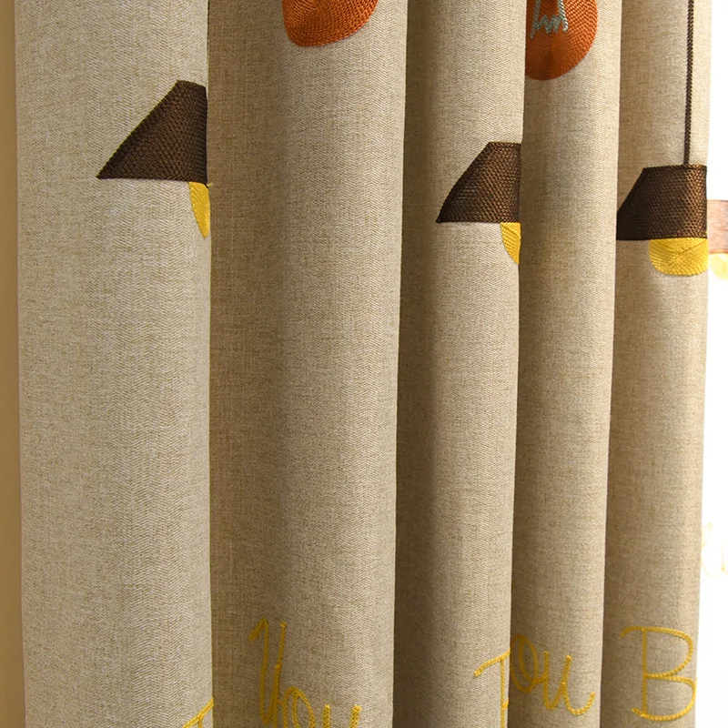 

Creative Blackout Curtains Nordic Style Cartoon Cute Cloth Fabric Curtains Fashion Design Rideau Salon Home Accessories DI50CL