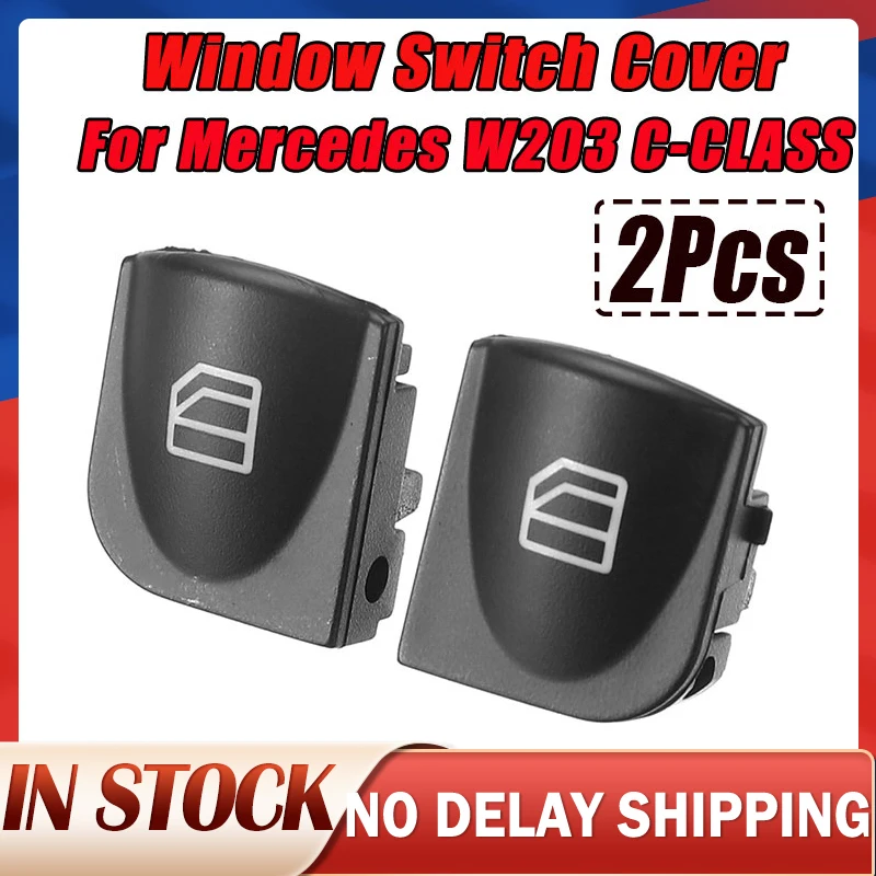 2pcs Window Switch Cover For Mercedes Benz W203 C-CLASS Power Window button Console Cover Caps C320 C230 C240 C280 A2038210679 images - 2