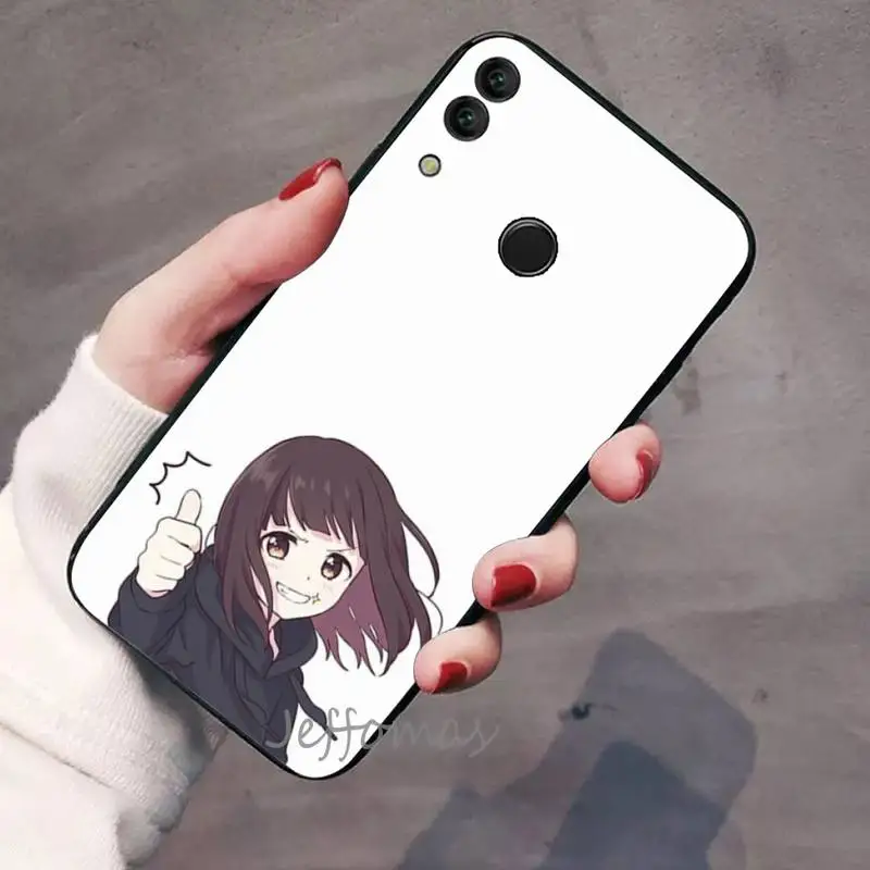 

Girl anime cute Menhera chan Phone Case For Huawei Honor view 7a5.45inch 7c5.7inch 8x 8a 8c 9 9x 10 20 10i 20i lite pro