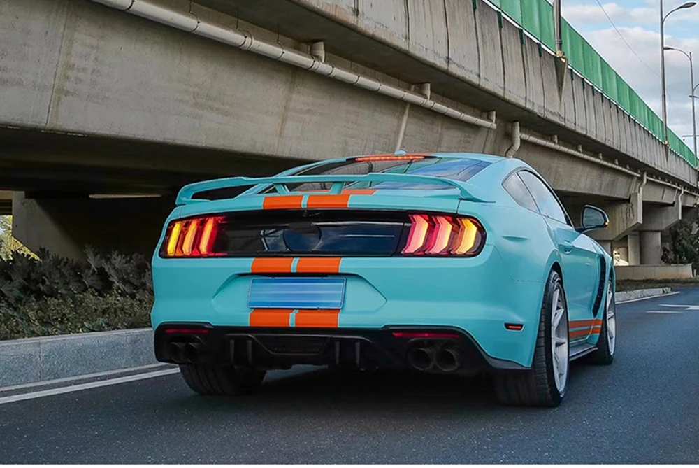 

GT Style Matte Rear Trunk Spoiler Tail Wing Decor For Ford Mustang S550 2015 2016 2017 2018 2019 2020 Back Outside Auto Kits Car