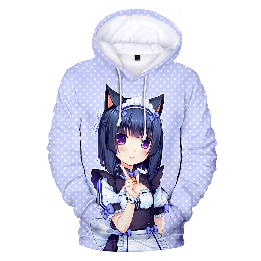 

NEKOPARA Merch Games vanilla Hoodies Sweatshirts Boys/Girls Casual Hip Hop Hoodie 3D Anime Pullovers Hoody