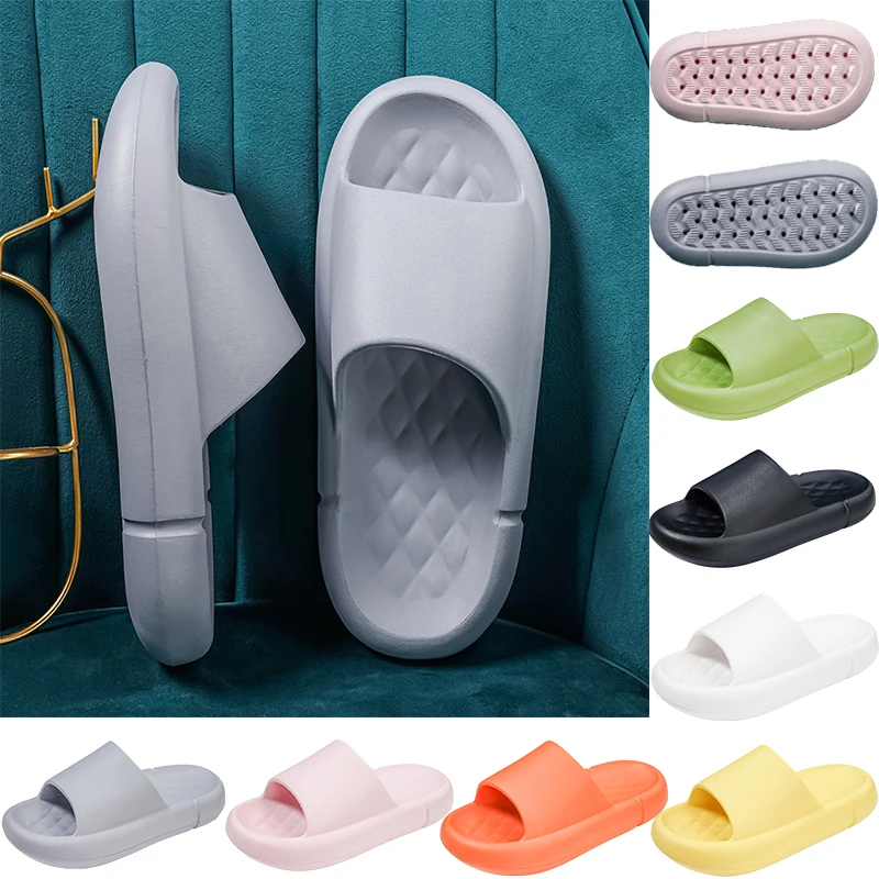 

Indoor Bathroom Slippers For Women Men Casual Shoes Breathable Thick Platform Slipper INS Hot New Arrivals Solid Sandals 2021