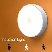 sensor wall lights usb rechargeable wireless body induction night light magnet adsorption led household whitewarm color lamp