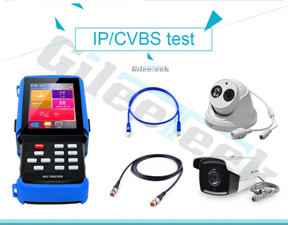 IPC-9310S H.265 4K IP тестер систем Скрытого видеонаблюдения с дисплеем AHD CVI TVI аналоговая CVBS камера тестер с кабелем трекер/wifi/Быстрый ONVIF/12V3A POE