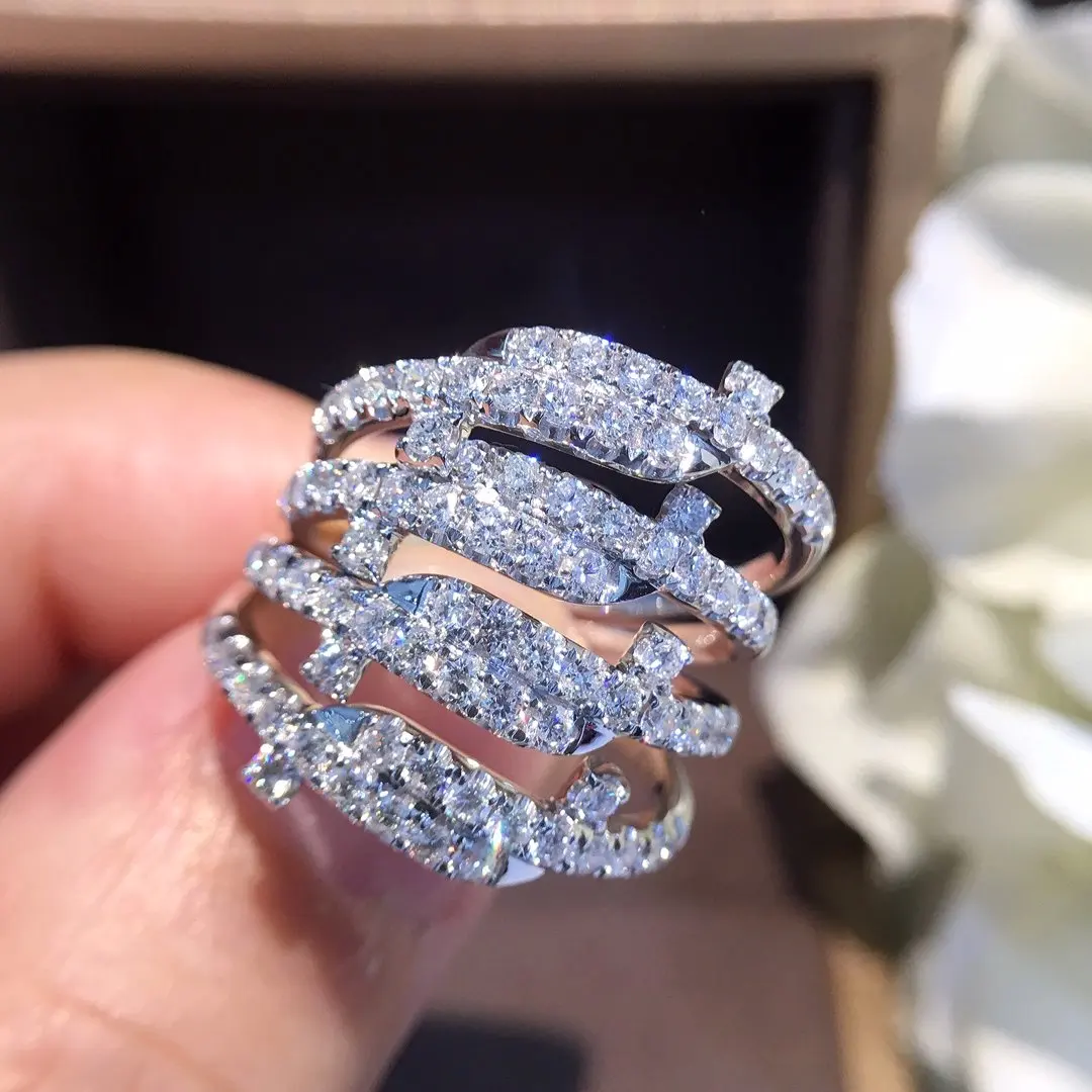 Кольцо с натуральным бриллиантом 18K золото чистое красивое кольцо драгоценными