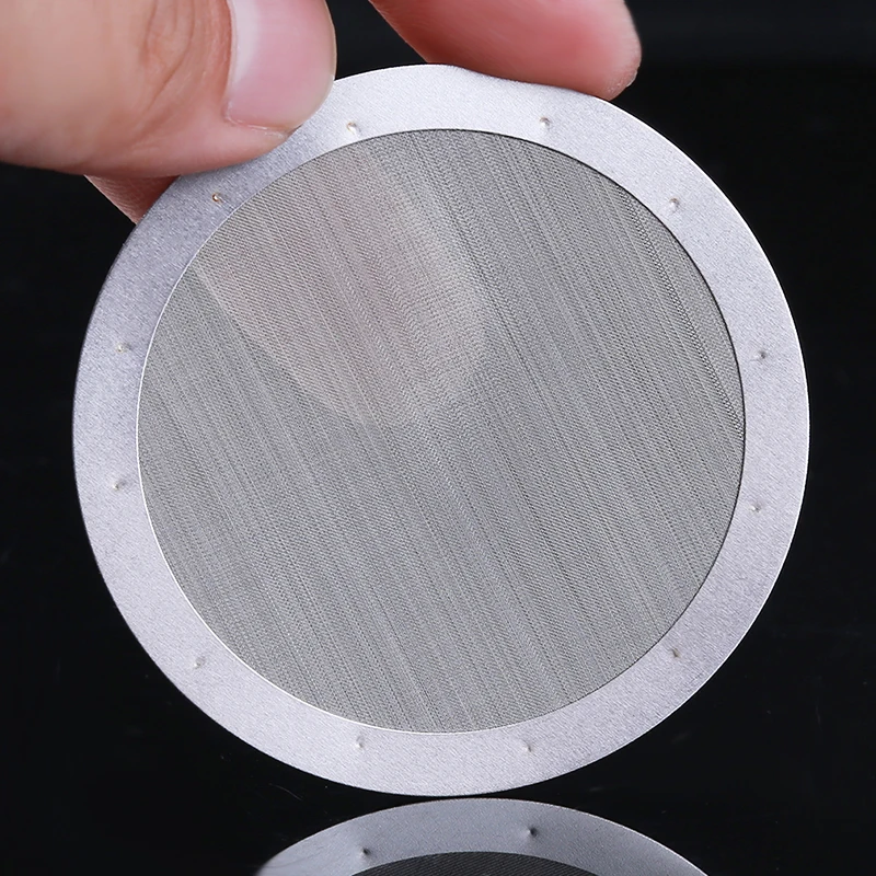 

New Silver Reusable Fine Metal Coffee Filter Stainless Steel Mesh For AeroPress Coffeemaker Kitchen Accessories