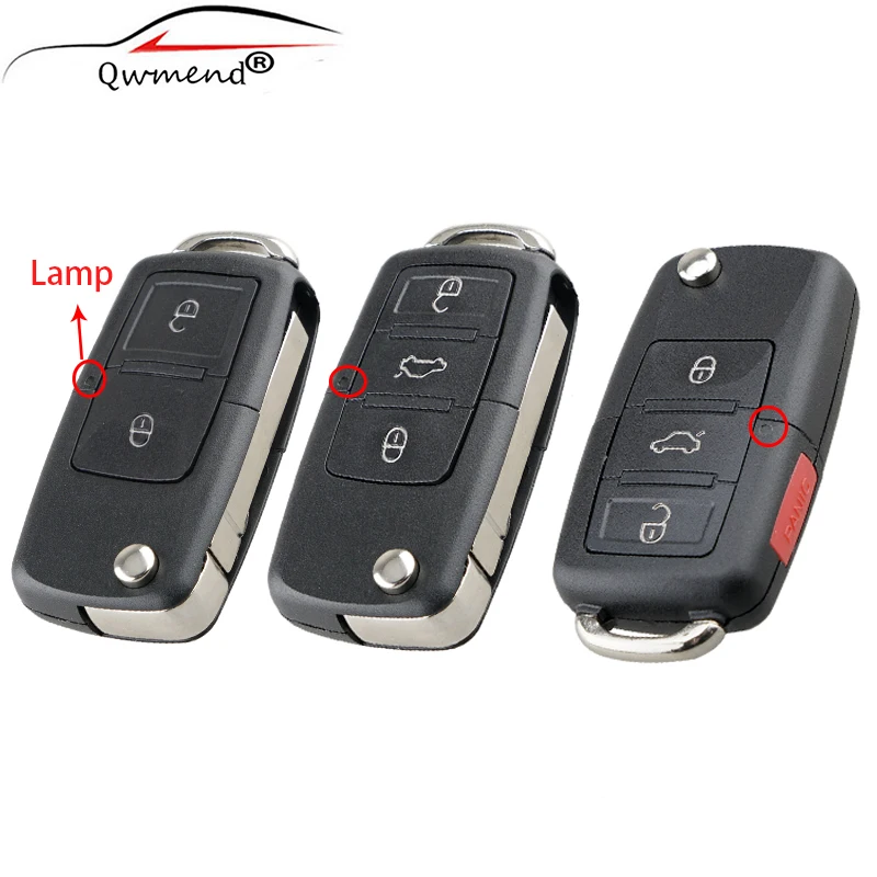 

2/3/4 Button Car Remote Key Shell for Vw Jetta Golf Passat Beetle Polo Skoda for Seat Arosa Ibiza Cordoba Car Key Case
