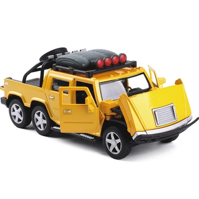 Горячая 1:32 шестиколесная Hummer сплава Полиция внедорожных игрушечные машины Звук Свет задерживаете игрушечный танк автомобилей для детей Подарки - Цвет: 11
