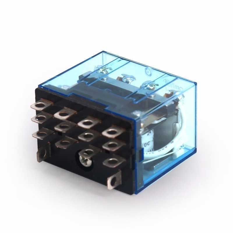 10 шт. LY4NJ LY4 HH64P 14PIN 10A катушка реле мощности 4PDT красный светодиодный индикатор
