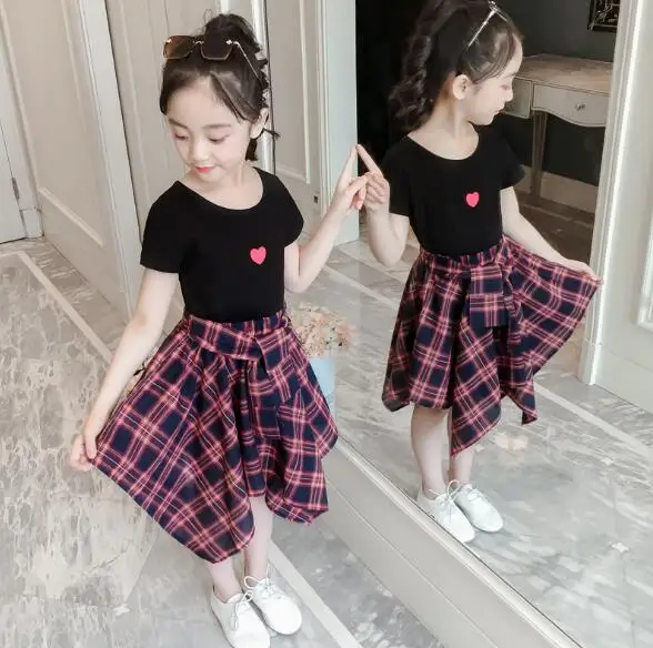 2020 комплект одежды для девочек Милая хлопковая рубашка с героями мультфильмов и