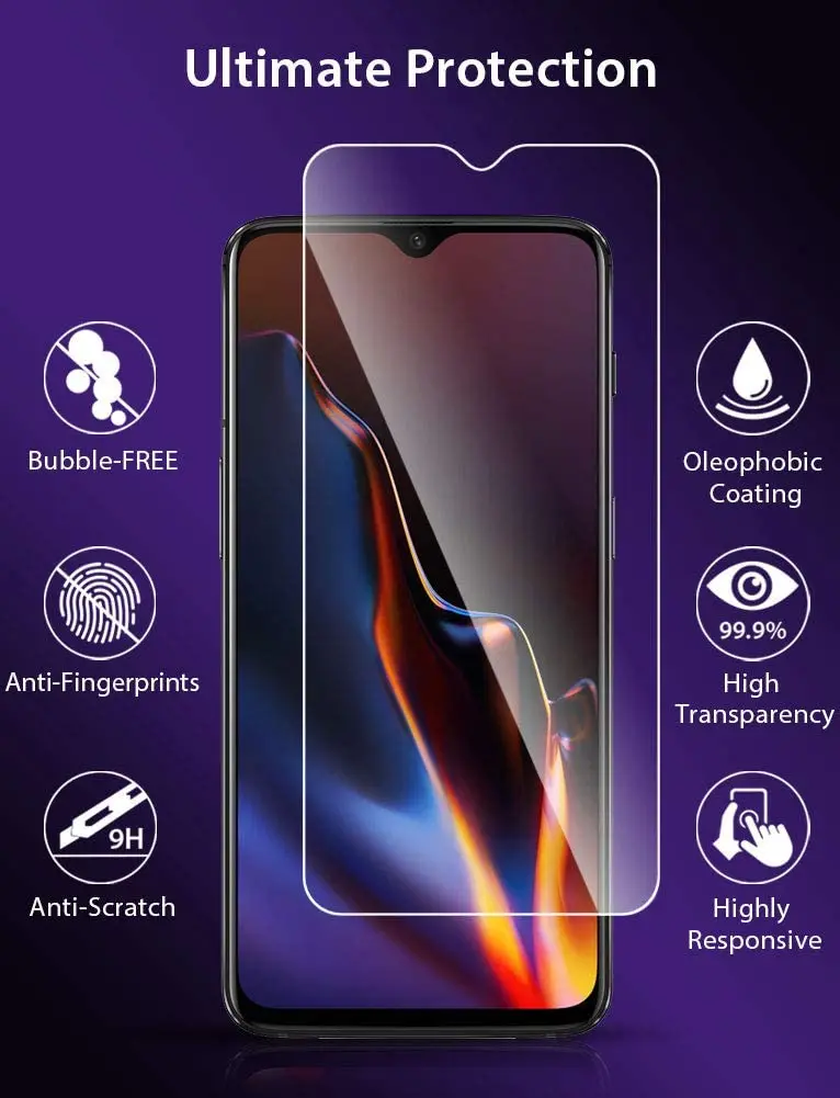 Закаленное стекло для Oneplus 6T t Oneplus6T 9H 2.5D защитная пленка Взрывозащищенная