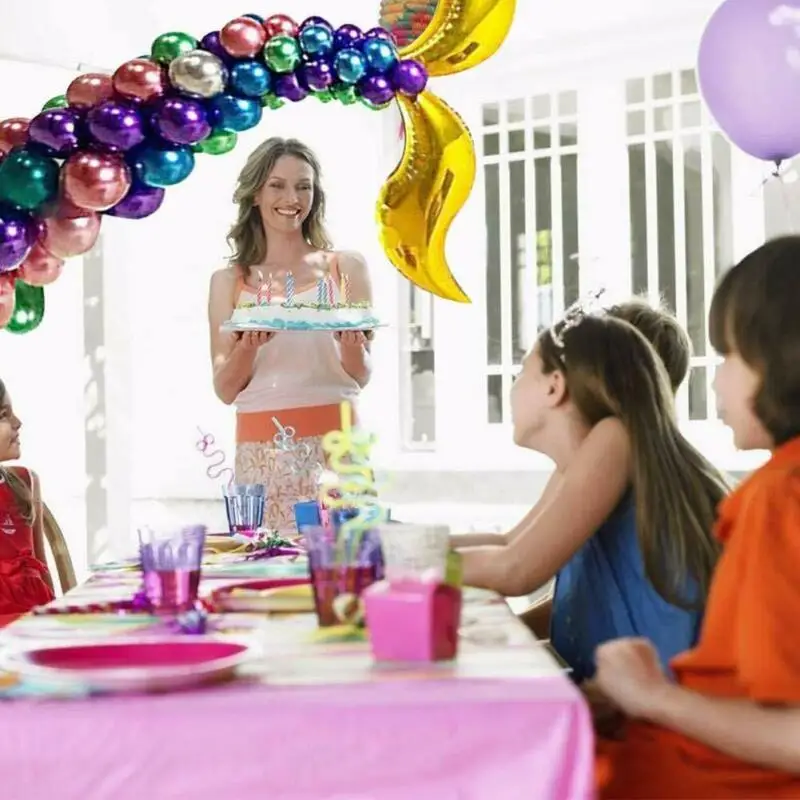 44PCS Mermaid Tail Balloons Shaped Latex Balloon For Birthday Party Wedding Festival Decor Garland Arch Set | Дом и сад