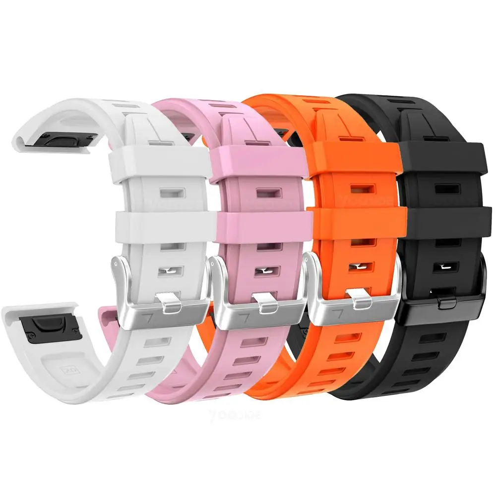 All 4 Colors YOOSIDE ремешок для часов Fenix 6S 20 мм Quick Fit силиконовый спортивный водонепроницаемый браслет для Garmin Fenix 5S/5S Plus Smartwatch - Цвет: All 4 Colors