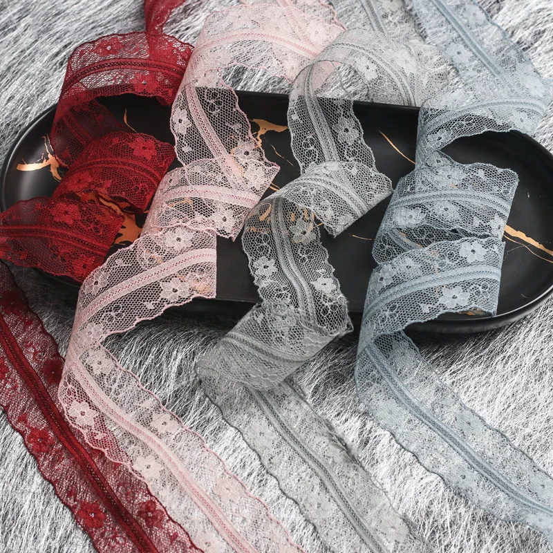 200 ярдов Высококачественная кружевная лента для рукоделия хлопковая вышитая