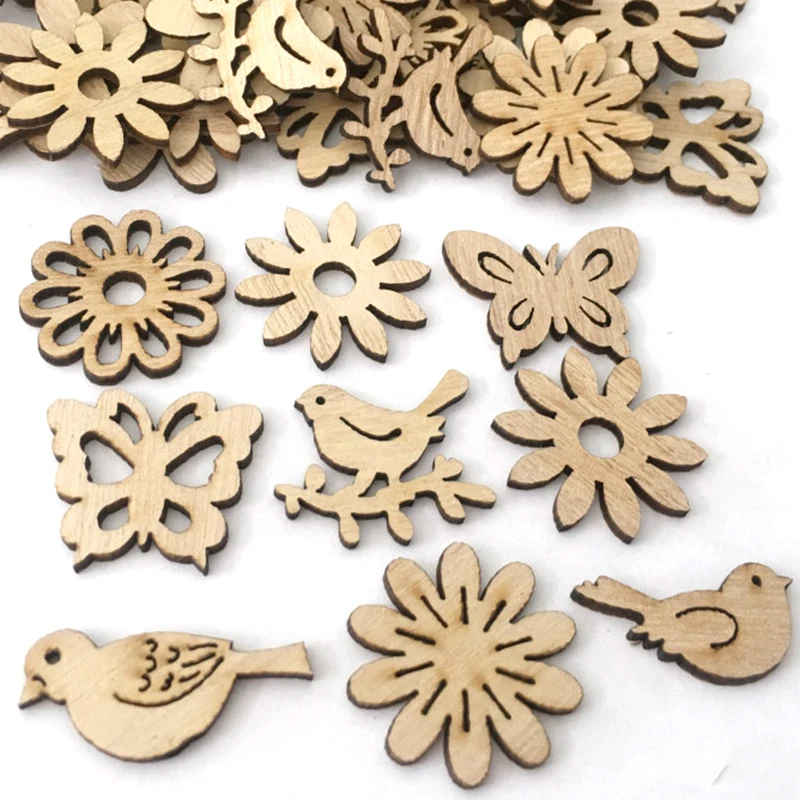 50/100 шт Вечерние Декор DIY Деревянные Подвески Рождественская елка отлично