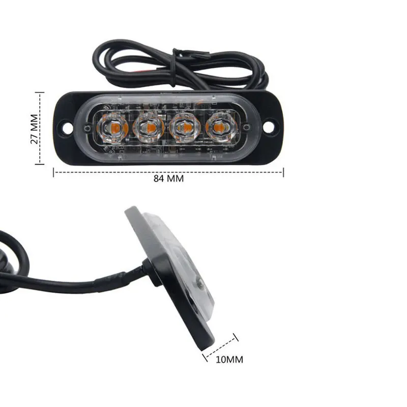 Авто Стайлинг ярко белого и желтого цвета красные Синие 4 светодиодный