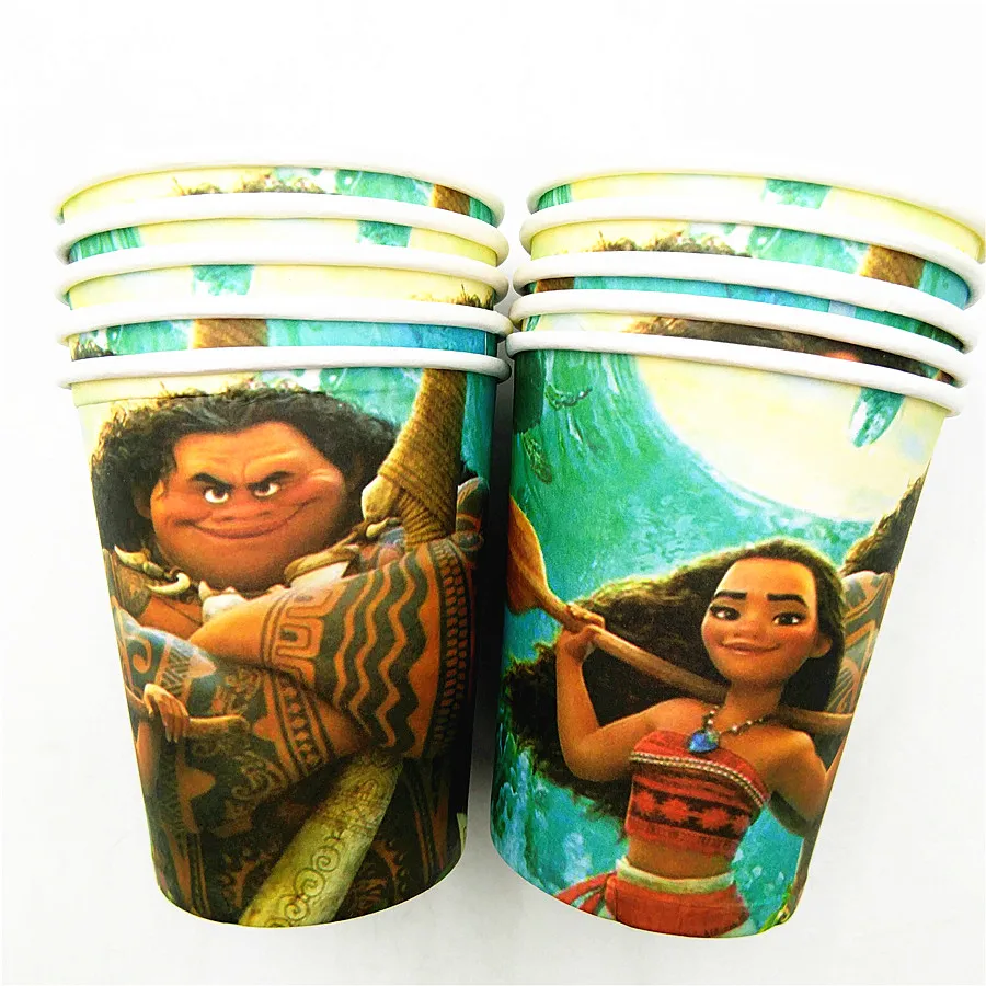 10 шт. Моана товары для вечеринки Кубок Мультфильм Тема Вечеринка детей/мальчиков