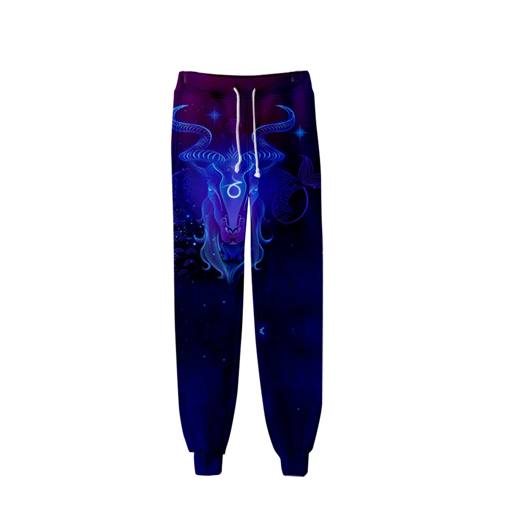 

2021 12 Constellation 3D Fashion Print Unisex New Sports Casual Pants Harajuku Polyester Hip Hop Streetwear Pants Popular
