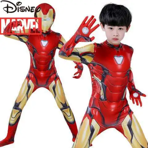 

Disney Marvel League of Legends Iron Man Halloween Adult Child Cosplay Costume Jumpsuit Set Costume