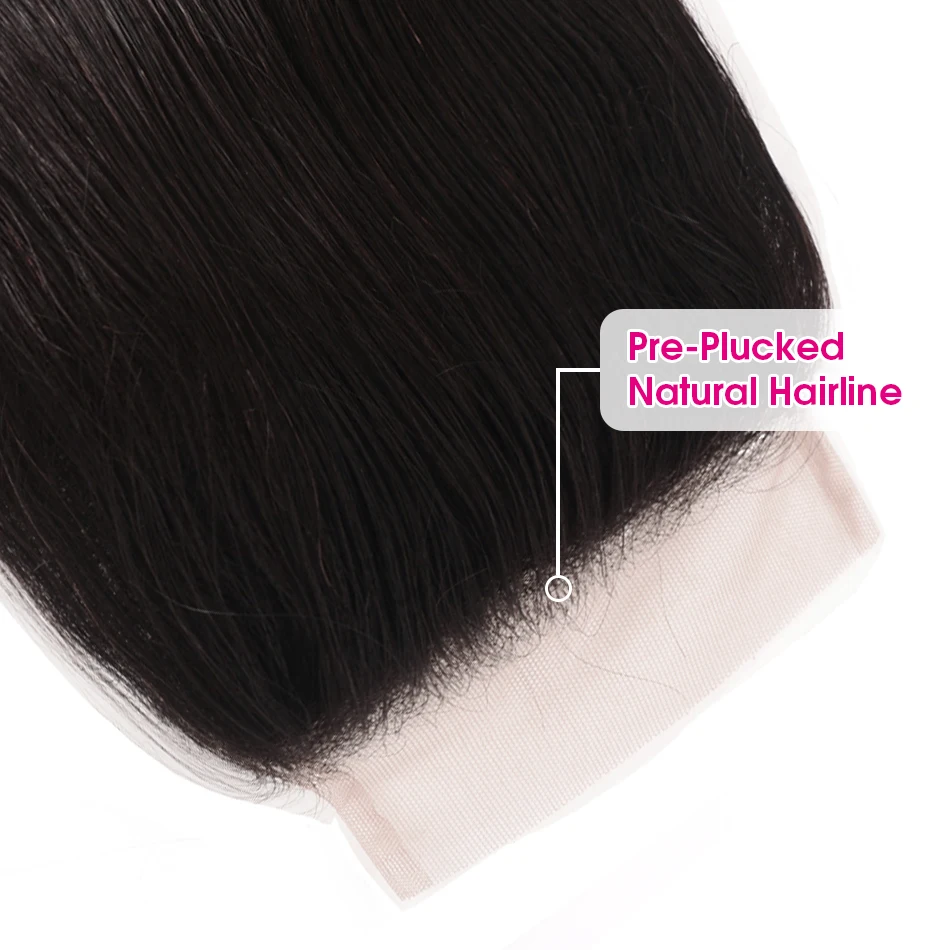 Волосы Unice человеческие волосы 3 пряди с закрытием свободная часть пакеты