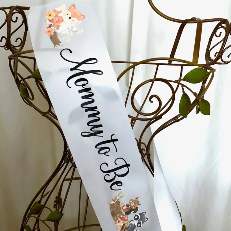 

Tropical Flamingo Palm Mom Mother Mommy to Be sash Animal Jungle baby shower Gender Reveal boy girl decoration Pregnant gift