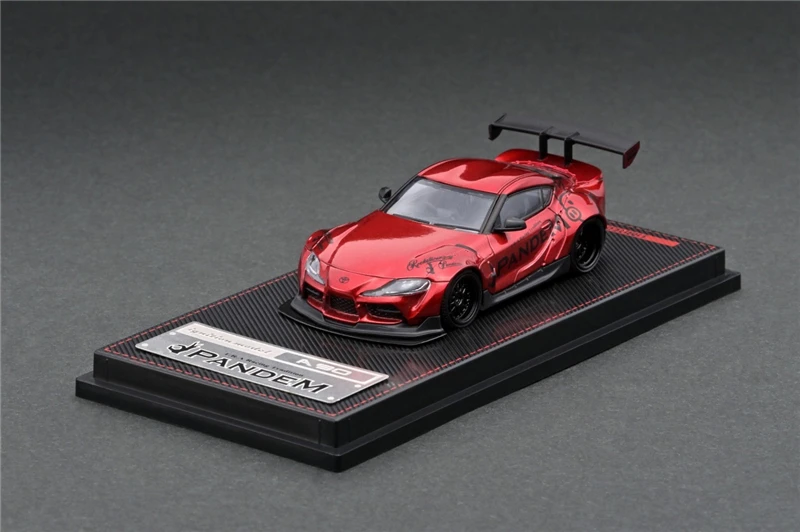 IG 1:64 Toyota PANDEM Supra (A90) Красная литая модель автомобиля|Наземный транспорт| |