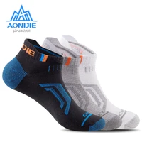 3 pairs aoniji e4101 outdoor sports running athletic performance tab training cushion low show compression socks walking
