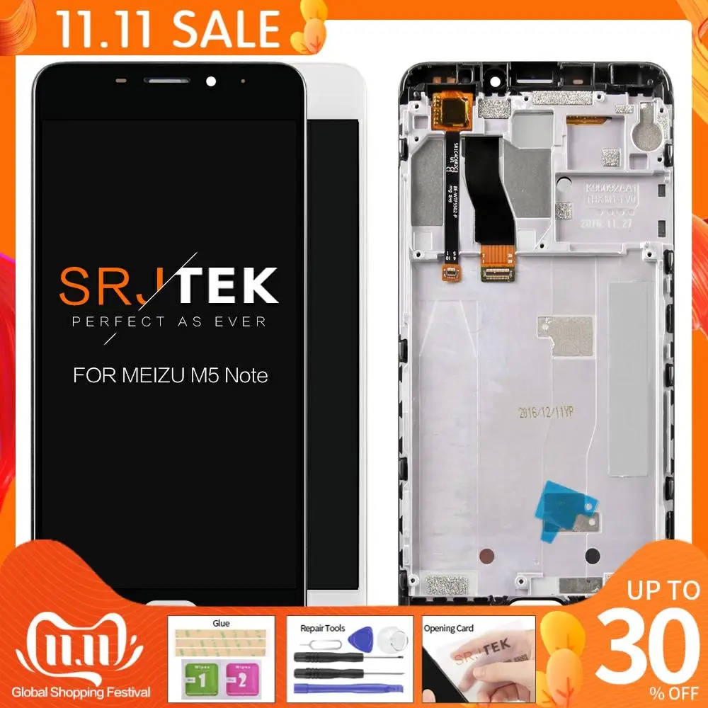 Протестированный ЖК-дисплей 5 дюйма для MEIZU M5 NOTE сенсорный экран с рамкой note