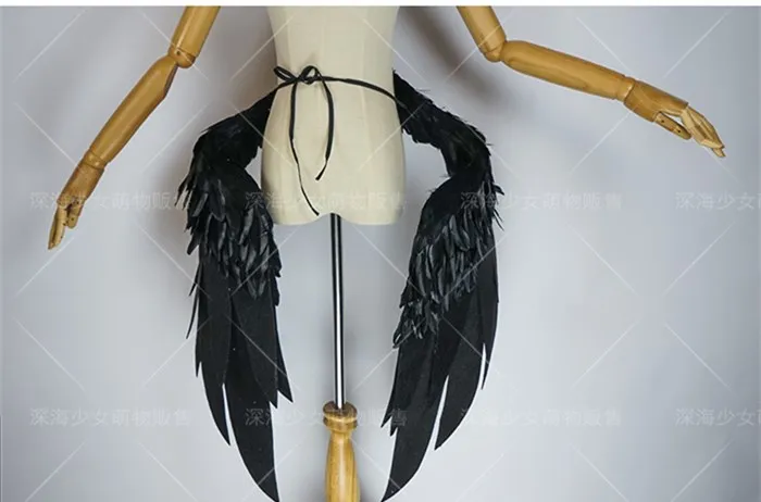 Искусственные крылья для косплея черные большие аксессуары костюма Хэллоуина