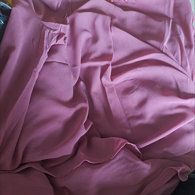 

Summer mother O-Neck short sleeve top Fashion fishnet Little pearl chiffon blouse Loose 5XL over sized womens t shirts