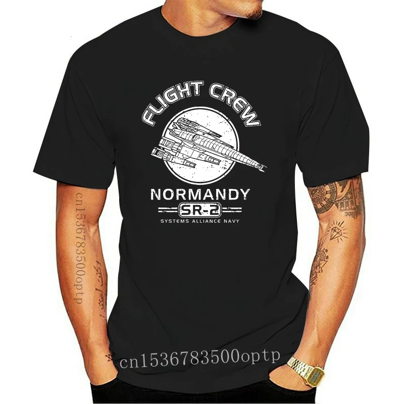 

New Normandy Flight Crew Mass Effect Men's T-Shirt XS Fashion Summer T-Shirt