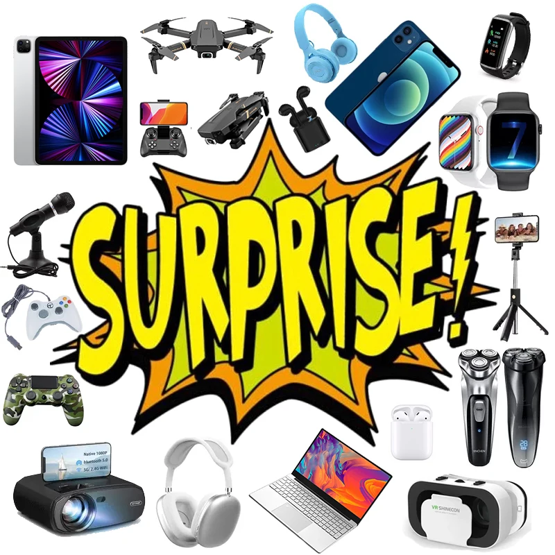 

Smart Iphone, Gamepads, Digital Cameras and More Lucky Mystery Boxes Box Electronic,There is A Chance to Open: Such As Drones,