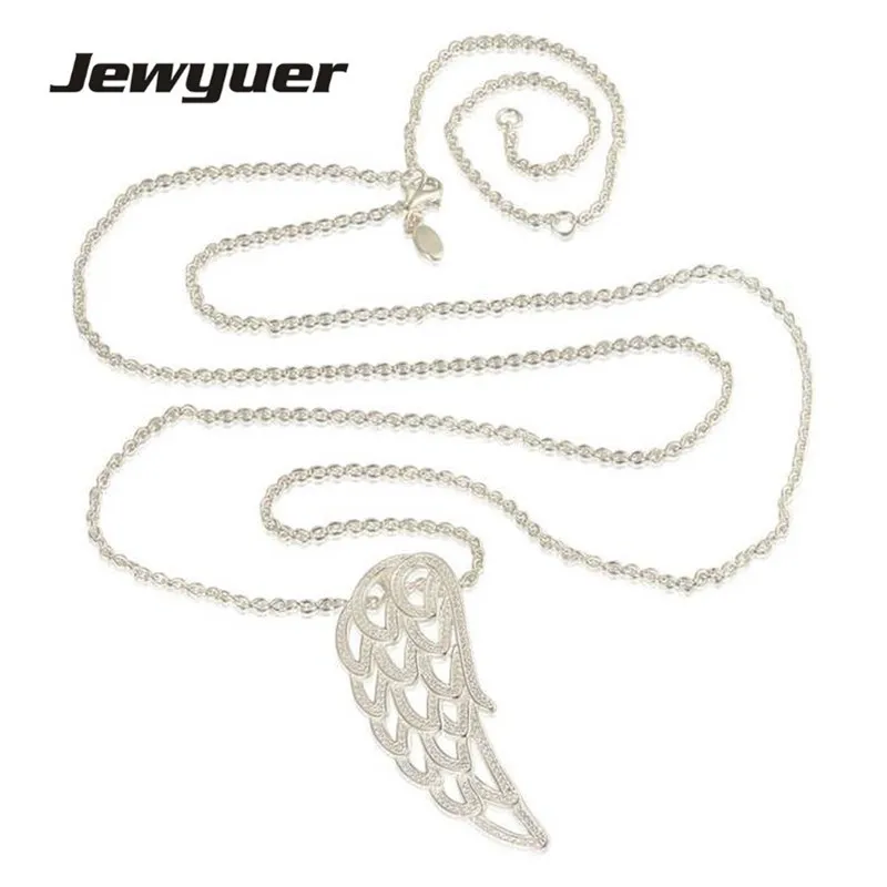 

Женское ожерелье из серебра 925 пробы, с подвеской в виде крыла ангела